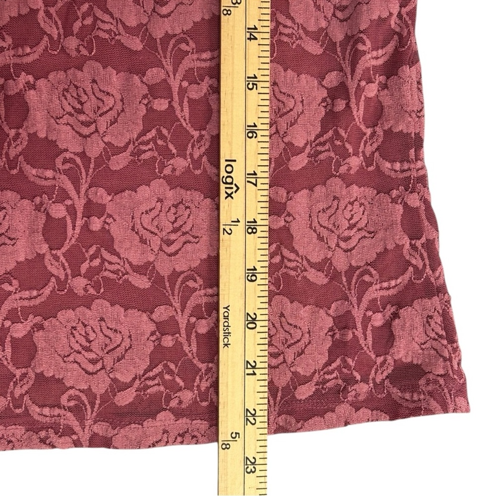 Kate Hill NWT Women’s Rose Lace Overlay 3/4 Sleeve Blouse  Sz‎ L - Picture 4 of 7